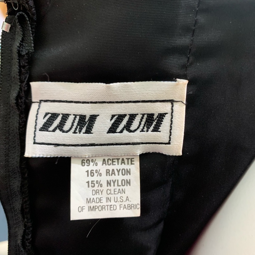 Zum Zum Vintage Black Velvet mini dress. Size:Small - Picture 8 of 8